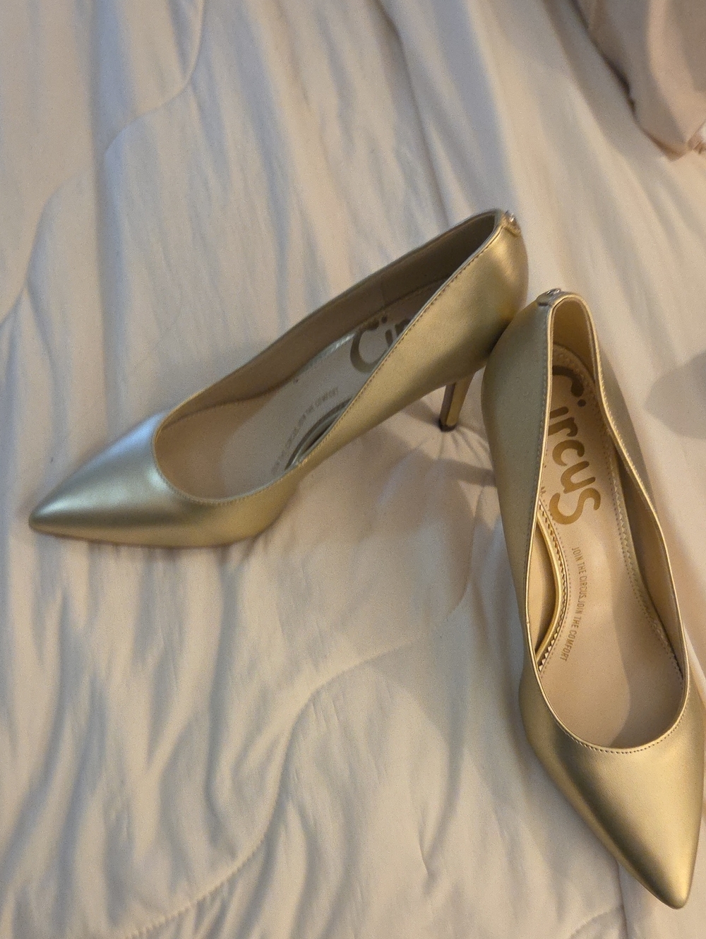 Circus by Sam Edelman Metallic Gold Pointed-Toe Pumps